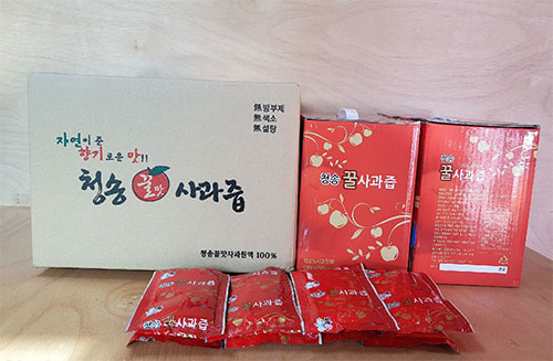 사과즙 2박스(120ml X 100개)